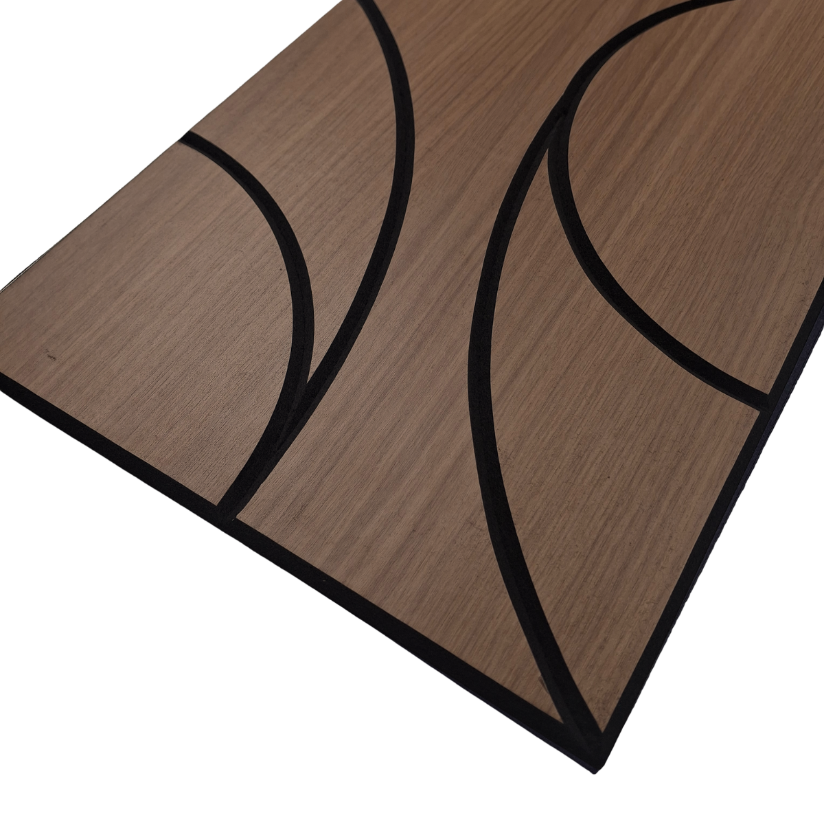 Superlightweight Spiral - Self Adhesive Acoustic Wall Panels - 120cm x 30cm (4 pack) - Smoked Oak