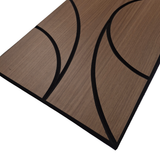 Superlightweight Spiral - Self Adhesive Acoustic Wall Panels - 120cm x 30cm (4 pack) - Smoked Oak