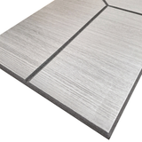 Superlightweight Wedge - Self Adhesive Acoustic Wall Panels - 120cm x 30cm (4 pack) - Grey Oak
