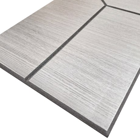 Superlightweight Wedge - Self Adhesive Acoustic Wall Panels - 120cm x 30cm (4 pack) - Grey Oak