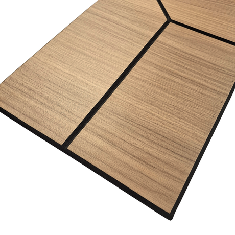 Superlightweight Wedge - Self Adhesive Acoustic Wall Panels - 120cm x 30cm (4 pack) - Walnut