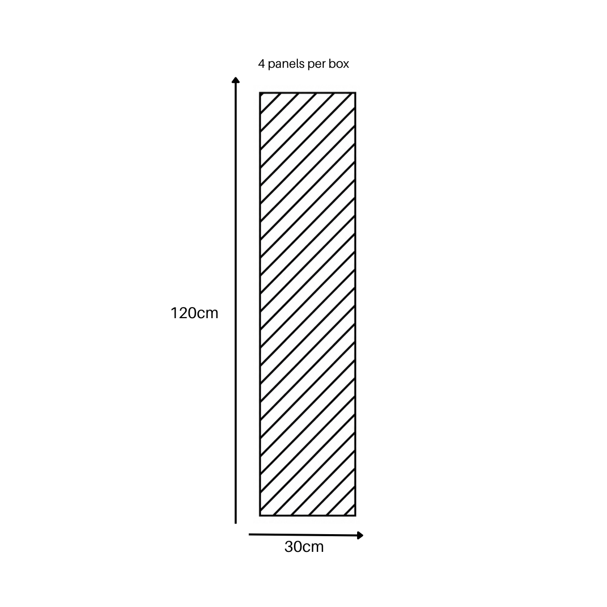 Superlightweight Herringbone - Self Adhesive Acoustic Wall Panels - 120cm x 30cm (4 pack)