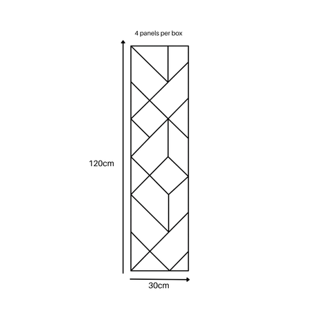 Superlightweight Shard - Self Adhesive Acoustic Wall Panels - 120cm x 30cm (4 pack)