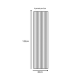 Superlightweight Slatted - Self Adhesive Acoustic Wall Panels - 120cm x 30cm (4 pack)