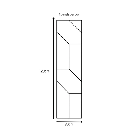 Superlightweight Wedge - Self Adhesive Acoustic Wall Panels - 120cm x 30cm (4 pack)