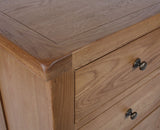 Natural Oak 6 Drawer Chest with Spacious Bedroom Storage