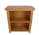 Natural Oak Low Bookcase with 2 Open Shelves