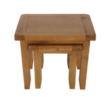 Natural Oak Compact Living Room Nest of 2 Tables
