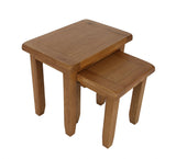 Natural Oak Compact Living Room Nest of 2 Tables