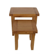 Natural Oak Compact Living Room Nest of 2 Tables