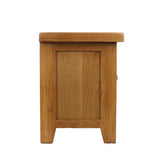Natural Oak Large 2 Door TV Unit with Open Shelving