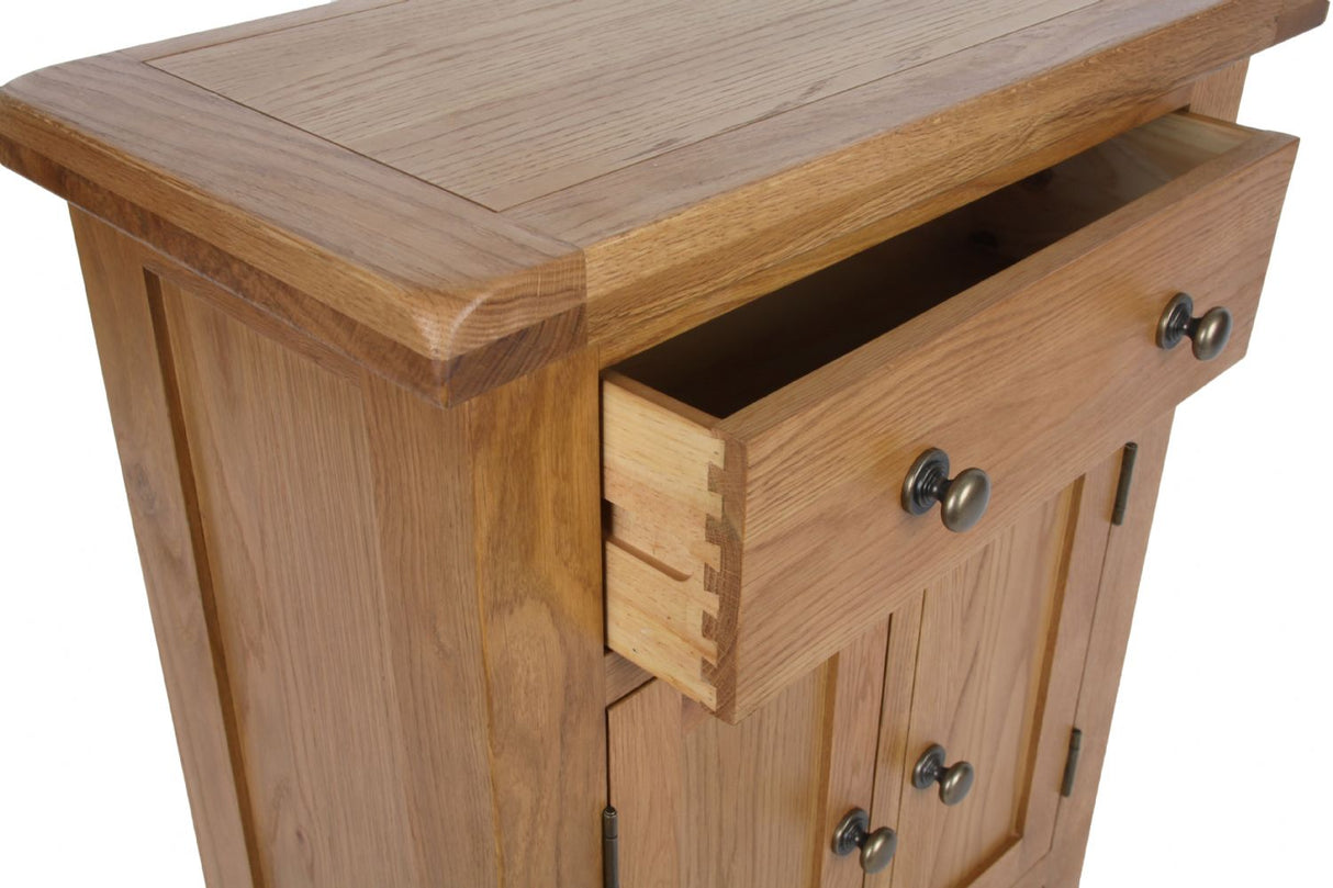 Natural Oak Mini Sideboard with 1 Drawer and 2 Door Cupboard