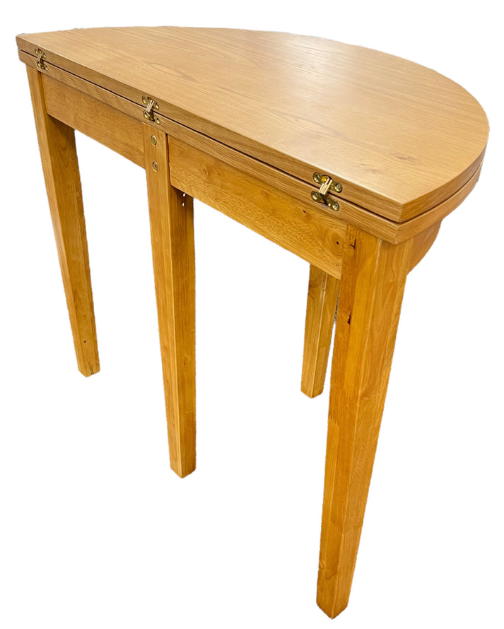 Natural Oak Half Moon Extending Dining Table