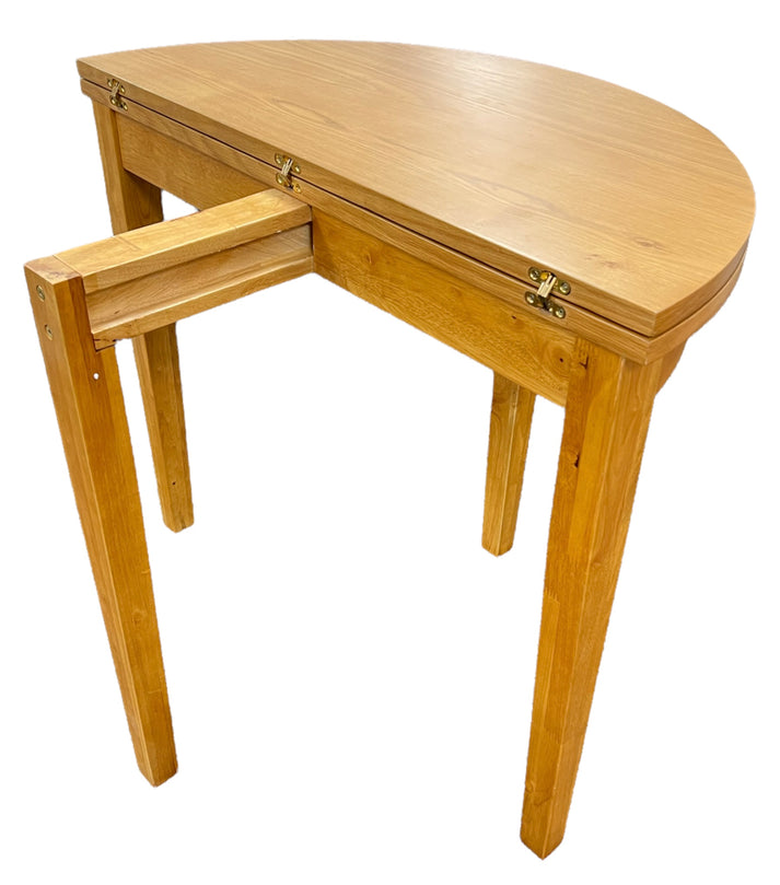 Natural Oak Half Moon Extending Dining Table