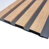 WPC Wall Panels - Wood Effect Slatted Wall Panels - 235cm x 15cm (14 pack) - Light Oak