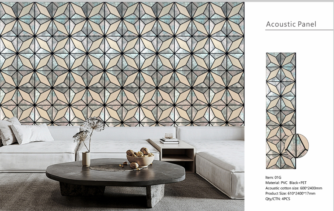 Wall Panel 010A - Antique Metallic Grey - Acoustic - 240cm - (1 pack / 4pcs)