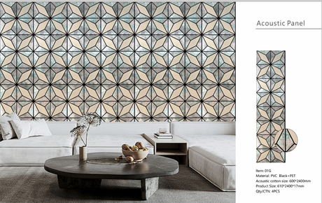 Wall Panel 010A - Antique Metallic Grey - Acoustic - 240cm - (1 pack / 4pcs)