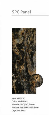 Gold and Black Marble Decorative PVC Wall Panel