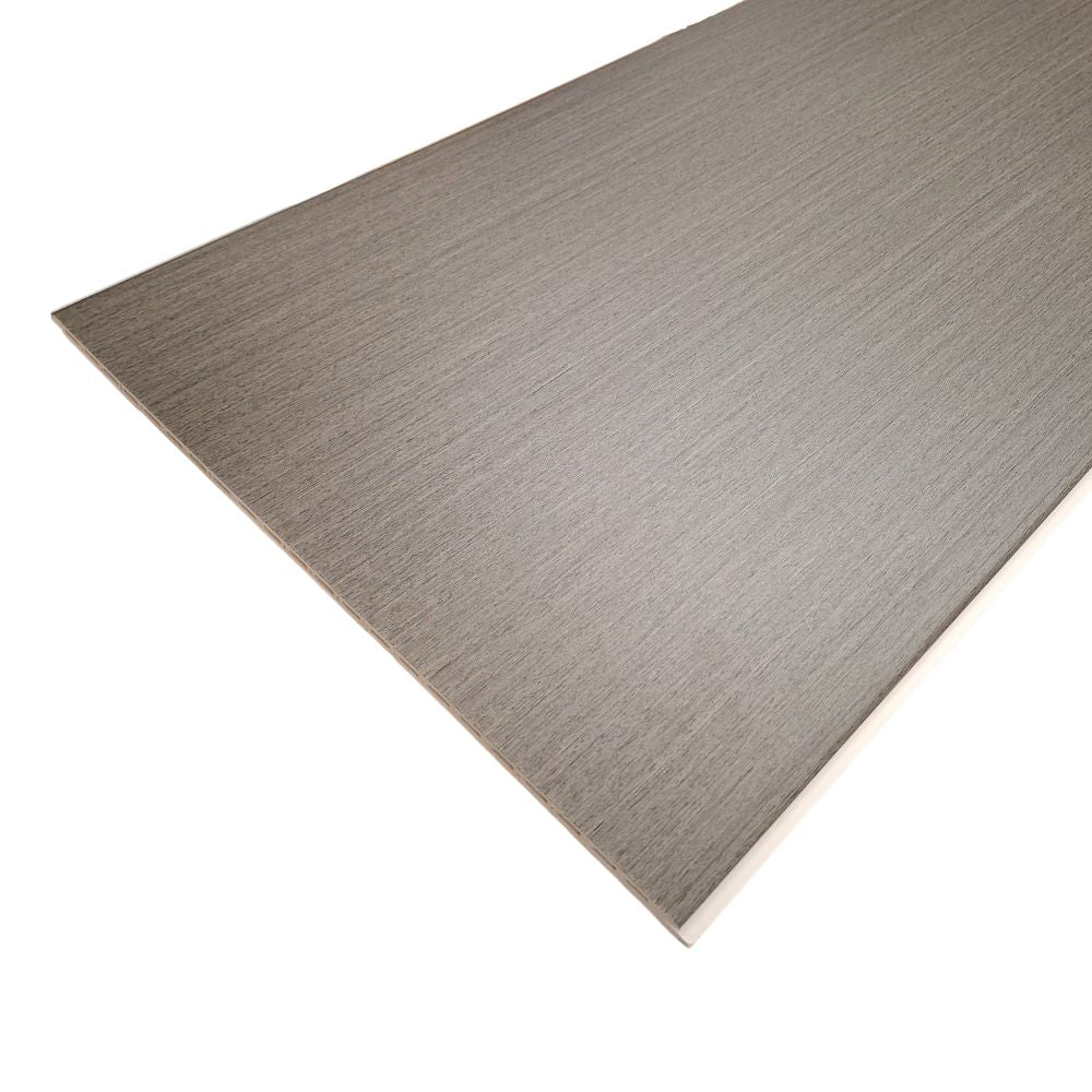 WPC Wall Panels - Wood Effect Flat Wall Panels - 235cm x 40cm (5 pack) - Ash Grey