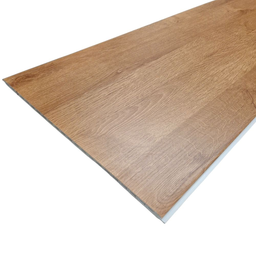 WPC Wall Panels - Wood Effect Flat Wall Panels - 235cm x 40cm (5 pack) - Light Oak