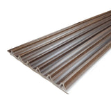 WPC Wall Panels - Wood Effect Wave Wall Panels - 235cm x 16cm (10 pack) - Walnut