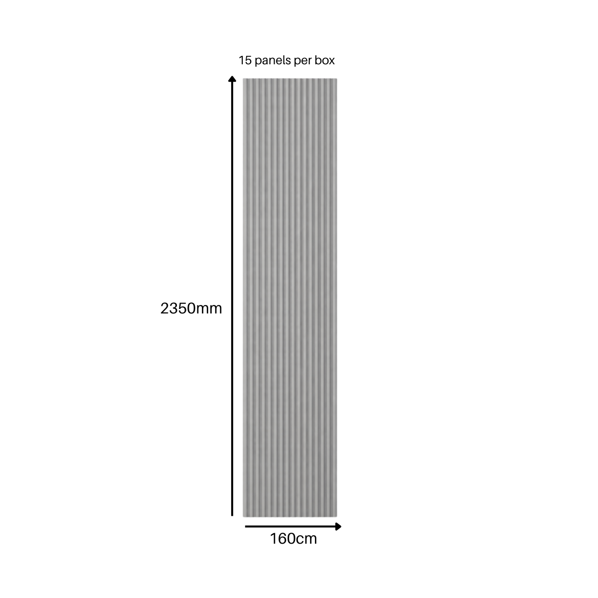 WPC Wall Panels - Fluted Wall Panels - 235cm x 16cm (15 pack)