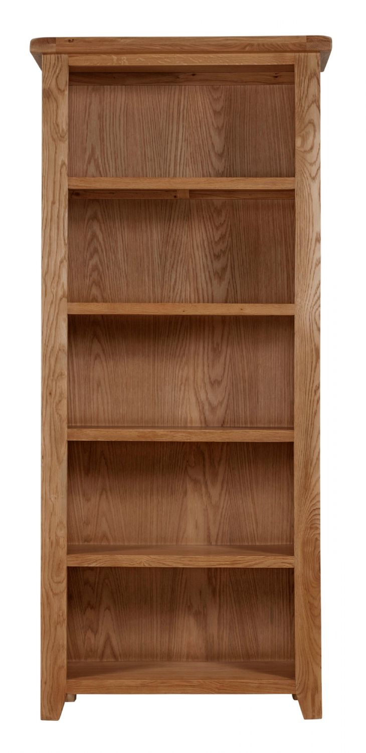 Natural Oak Large Bookcase with 5 Open Shelves