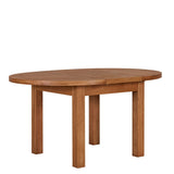 Natural Oak Round Extending Dining Table