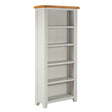 Modern Grey Painted Oak Top Large 5 Shelf Bookcase