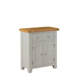 Modern Grey Painted Oak Top Mini Sideboard with Drawer