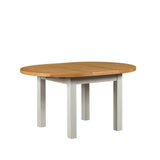 Modern Oak and Light Grey 1.1m to 1.5m Round Extending Dining Table