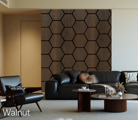 Walnut Premium Acoustic Wall Tiles