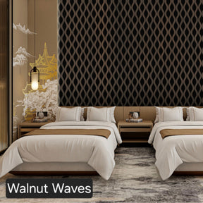 Walnut Waves Premium Acoustic Wall Panel