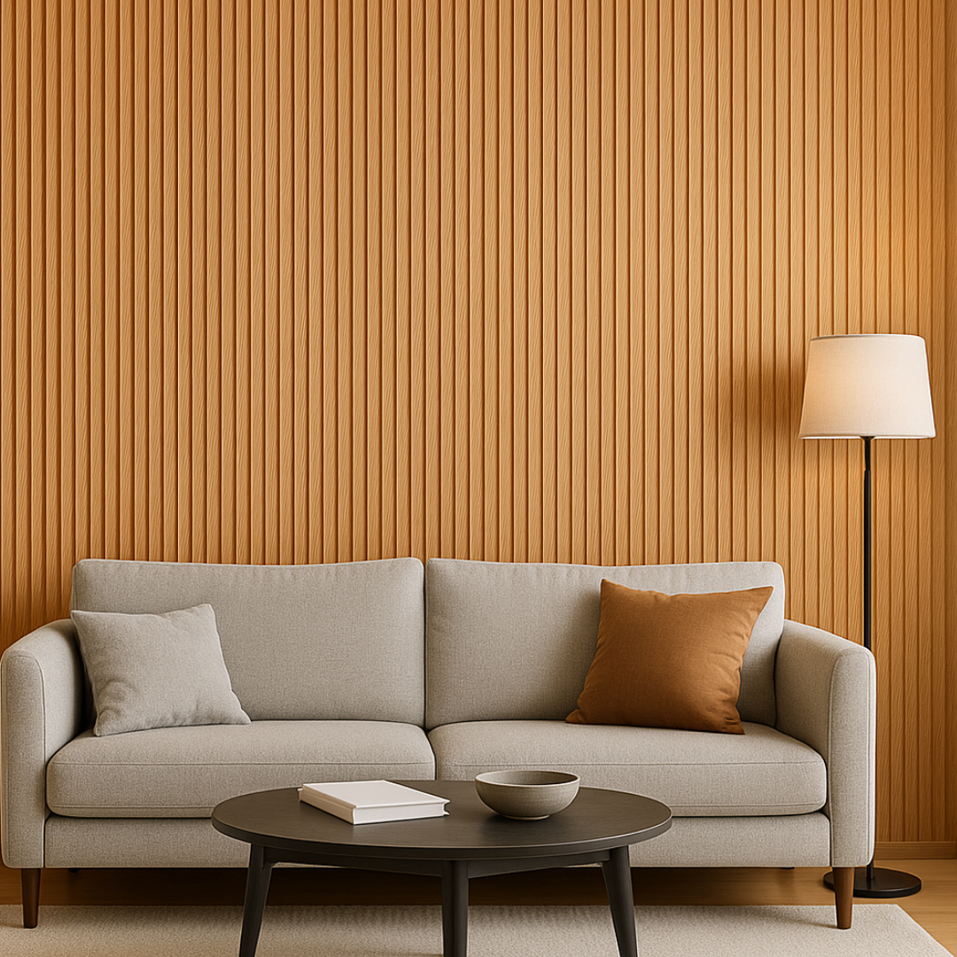 WPC Wall Panels - Wood Effect Wave Wall Panels - 235cm x 16cm (10 pack)