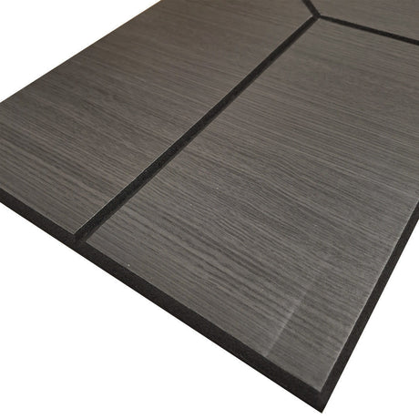 Superlightweight Wedge - Self Adhesive Acoustic Wall Panels - 120cm x 30cm (4 pack) - Black Oak