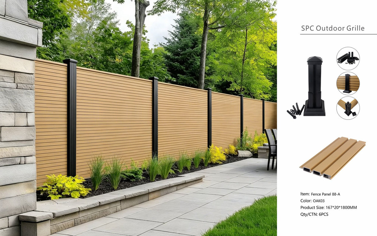 Oak 03 Composite Outdoor Fencing 180cm