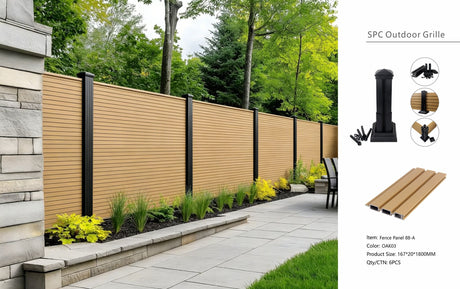 Oak 03 Composite Outdoor Fencing 180cm