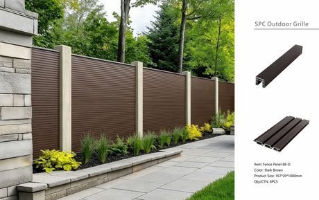 Dark Brown Composite Outdoor Fencing 180cm