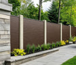 Dark Brown Composite Outdoor Fencing 16 x 180cm
