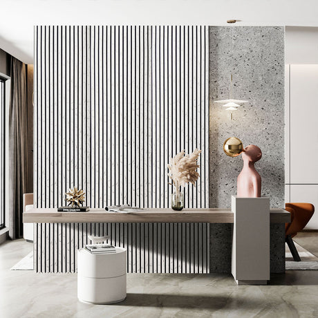 White Marble Effect Acoustic Panel