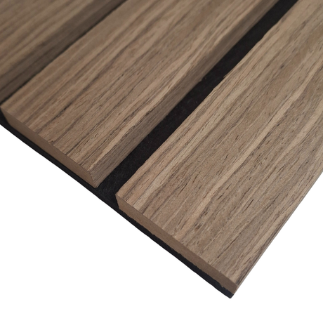 Wood Veneer Acoustic Wide Slat Wall Panels - 3-sided - 240cm x 30cm (2 pack)