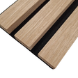 Wood Veneer Acoustic Standard Slat Wall Panels - 3-sided - 240cm x 32cm (2 pack) - Premium Oak
