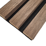 Wood Veneer Acoustic Standard Slat Wall Panels - 3-sided - 240cm x 32cm (2 pack)