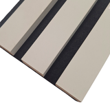 Coloured Acoustic Standard Slat Wall Panels - 3 sided - 240cm x 32cm (2 pack) - Dove Grey