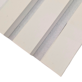Coloured Acoustic Standard Slat Wall Panels - 3 sided - 240cm x 32cm (2 pack) - White on White Felt