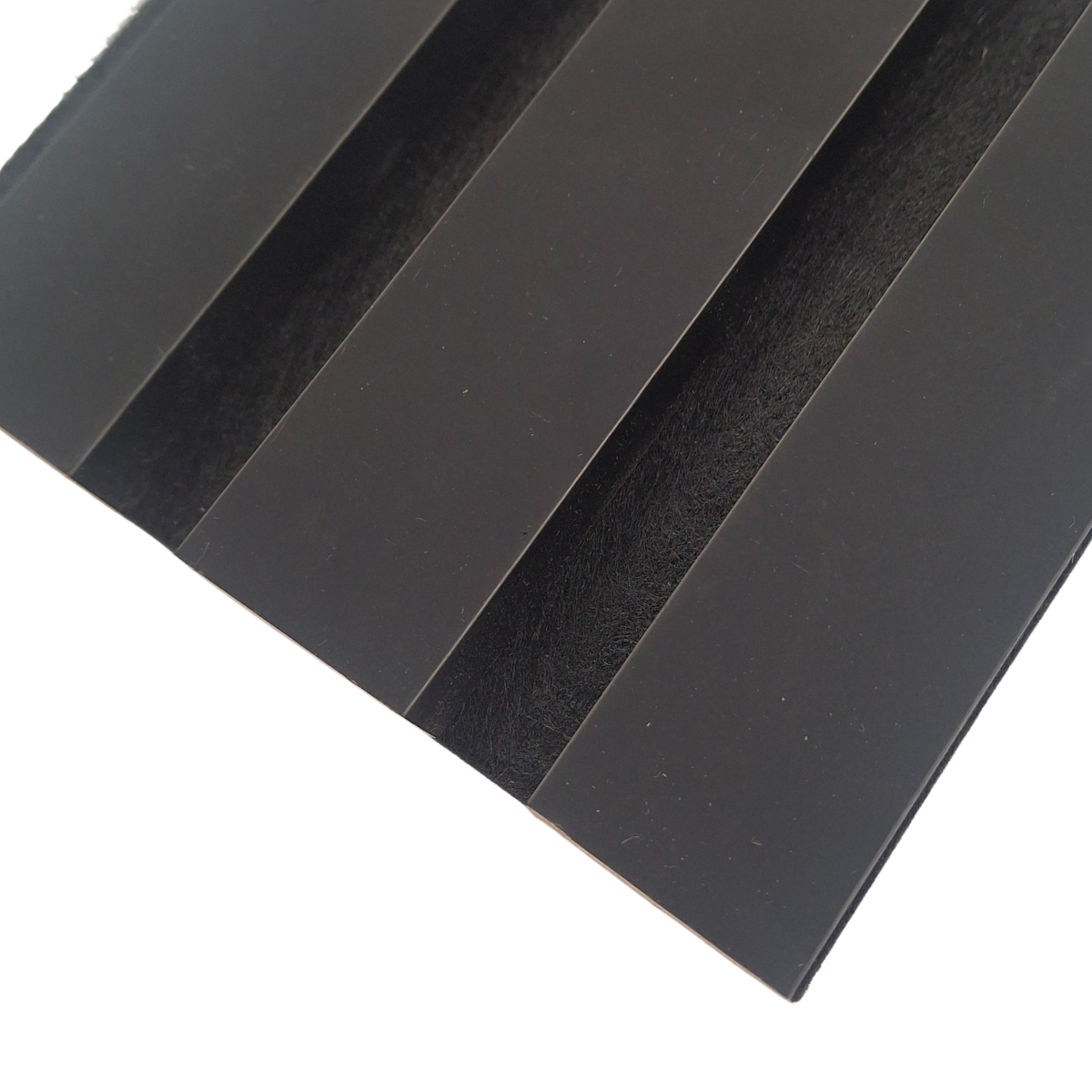 Coloured Acoustic Standard Slat Wall Panels - 3 sided - 240cm x 32cm (2 pack) - Black