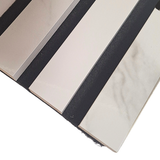 Coloured Acoustic Standard Slat Wall Panels - 3 sided - 240cm x 32cm (2 pack) - White Marble