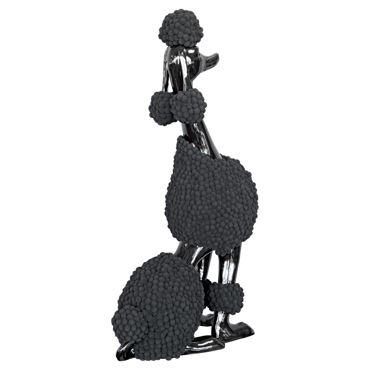 Black Pompom Poodle Statuette