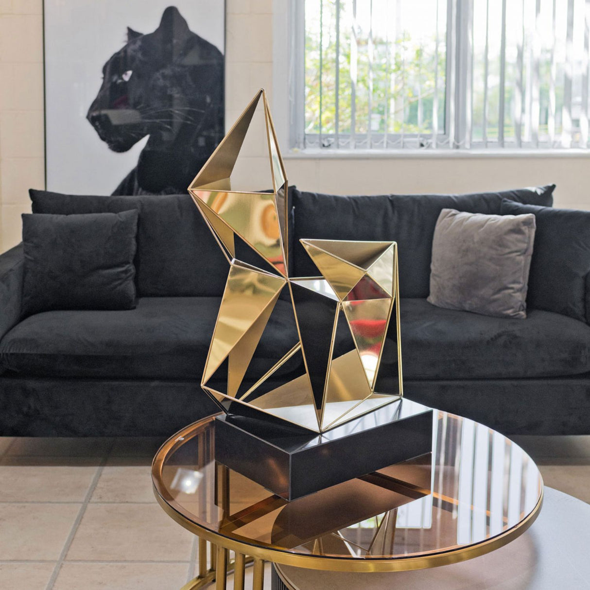 Gold Polygon Sculpture