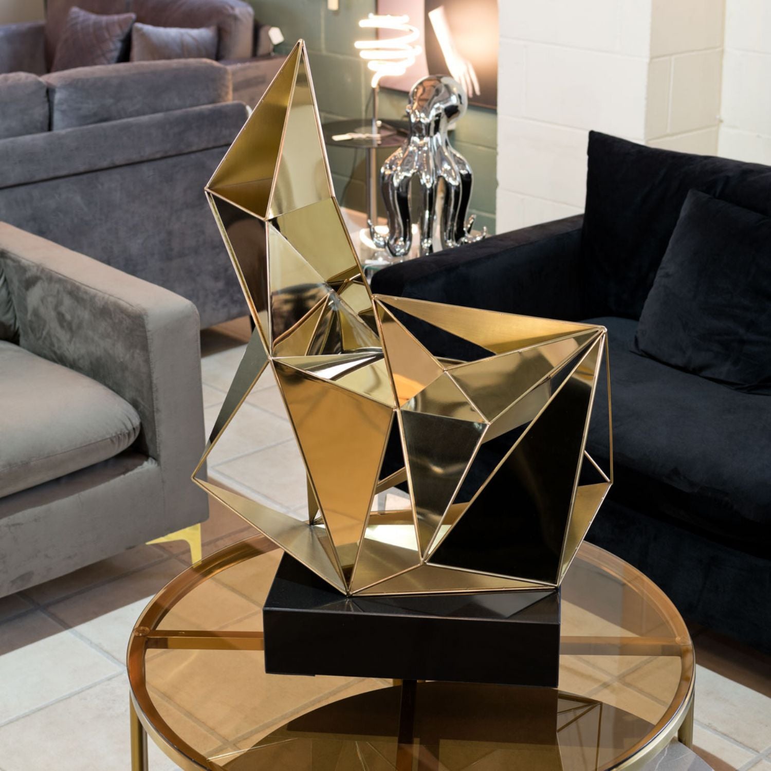 Gold Polygon Sculpture